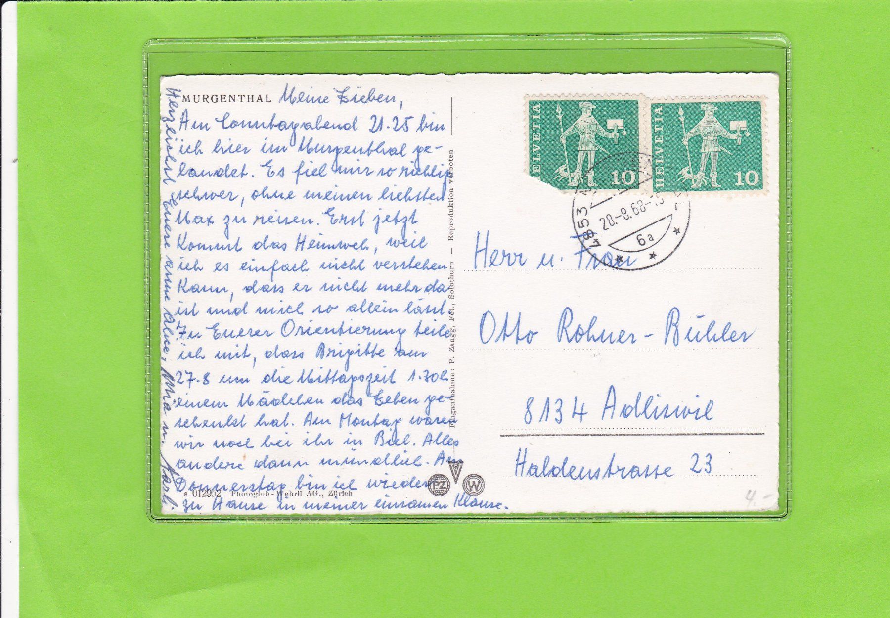 Cartoline postali: Flugaufnahme Murgenthal – Usato da St. Peterzell venduto da neckertal 1