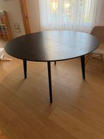 Runder Esstisch Ø140 cm schwarz Holz/MDF