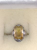 Jugendstil 835er Silber Ring Citrin Edelstein um 1900j Top