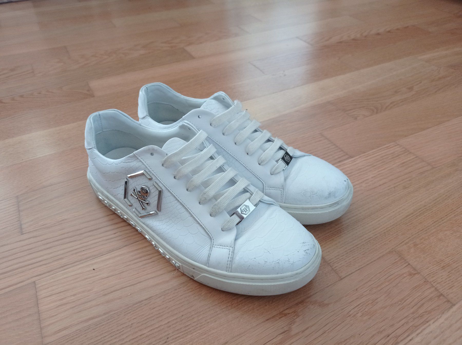 Philipp Plein Scarpe da uomo: Philipp Plein Sneaker weiss Größe 44 – Usato da Hochdorf venduto da b1.p 1