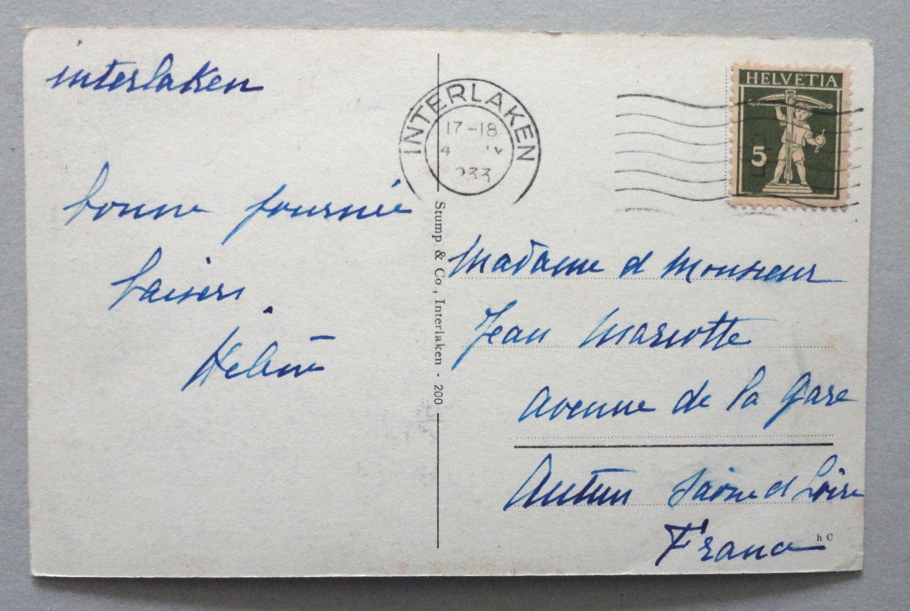 Cartes postales: Interlaken – D'occasion à Fétigny par Billy2miny 1