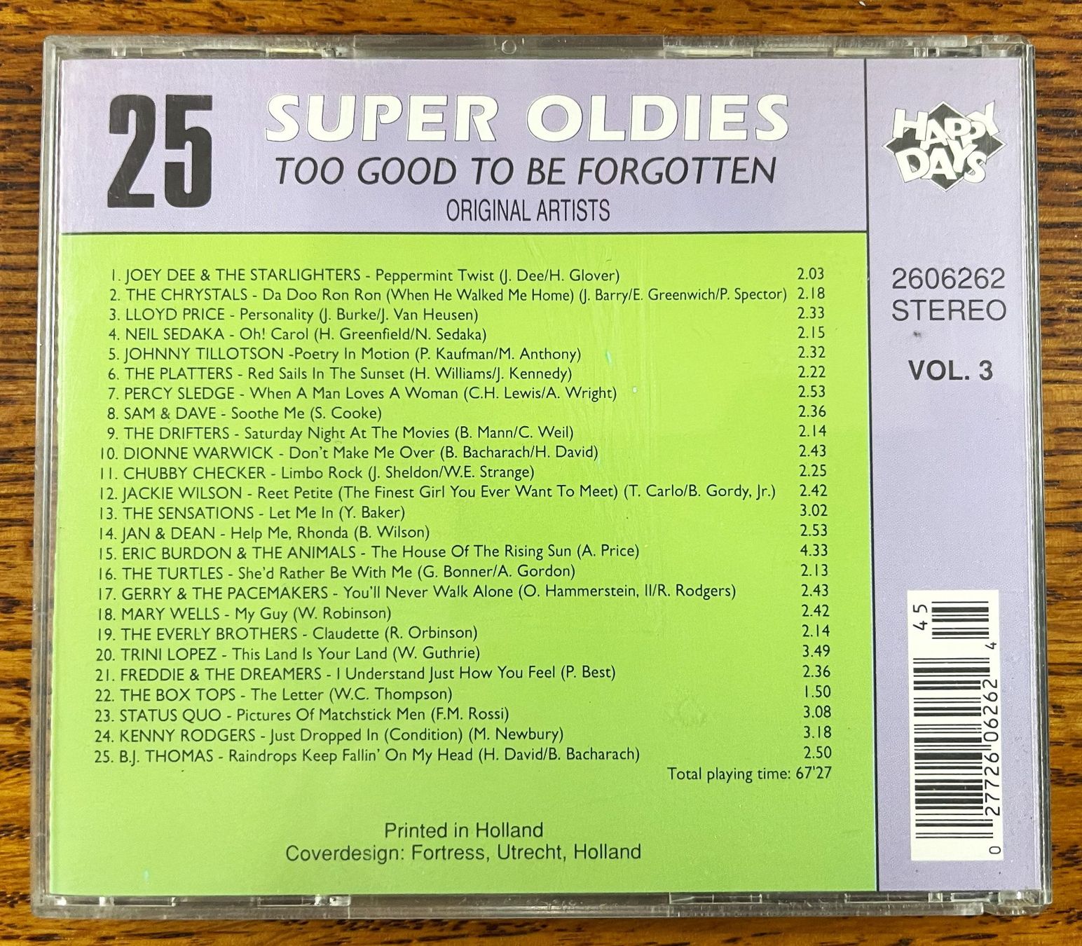 CD: SUPER OLDIES ORIGINAL ARTISTS - VOL 3 - CD – Usato da Oftringen venduto da Vucki 1