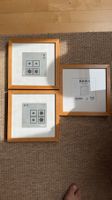 3 Bilderrahmen Ikea braun Ribba 23x23cm