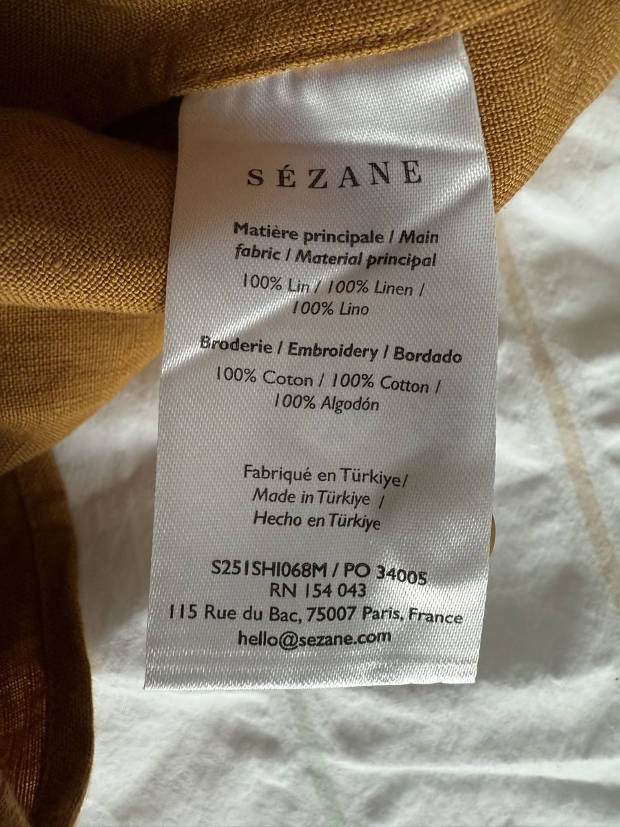 Sezane Blusen: SÉZANE Bluse Leinen Kurzarm Grösse 34 – Gebraucht aus Zollikon von snowflake10- 5