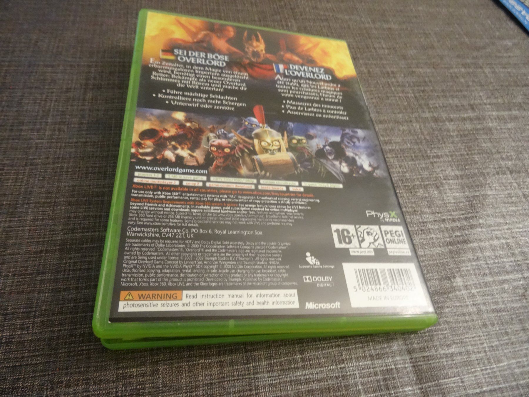 Microsoft Giochi: Overlord II 2 XBOX 360 – Usato da Olten venduto da Disc-Ausverkauf 2