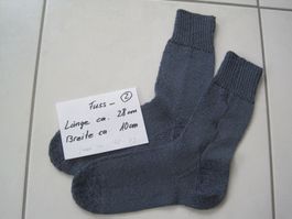 Handgestrickte Herrensocken blau  Gr. 42-43 (2)