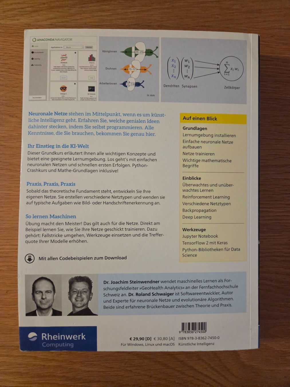 Bücher: Neuronale Netze programmieren mit Phython – Gebraucht aus Zeiningen von Williner 1