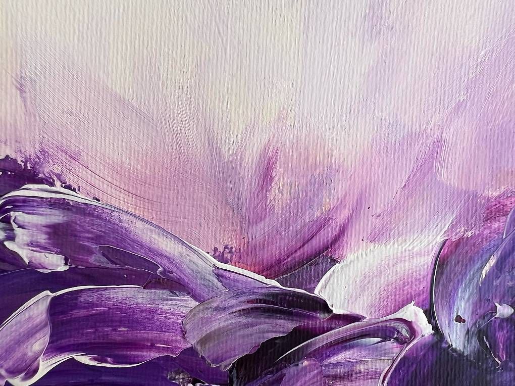 Dipinti: Acrylbild 60x20cm violett – Nuovo e nell'imballaggio originale da Urdorf venduto da manuela4 3