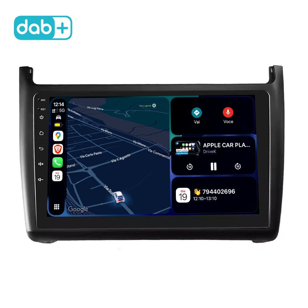Navigationsgeräte: Autoradio Vw Polo DAB+ Carplay Android Navi 2008-2018 – Neu und originalverpackt aus Chiasso von online.shop