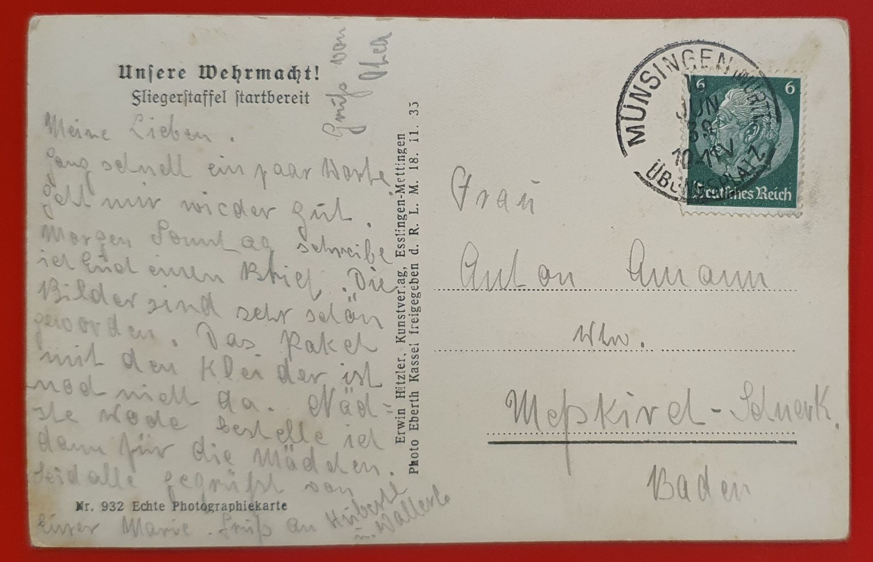 Cartoline postali: 'Fliegerstaffel startbereit' – Usato da Kreuzlingen venduto da Rschweiz1 1