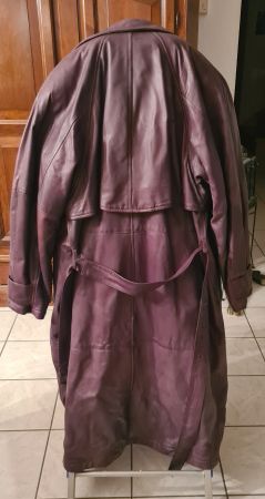 Manteau long  en cuir neuf Ausoni pour homme