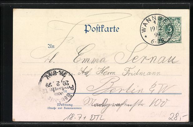 Cancelleria postale: Berlin-Lichterfelde, Haupt-Kadettenansta – Usato da Berlin venduto da bartko-reher 1