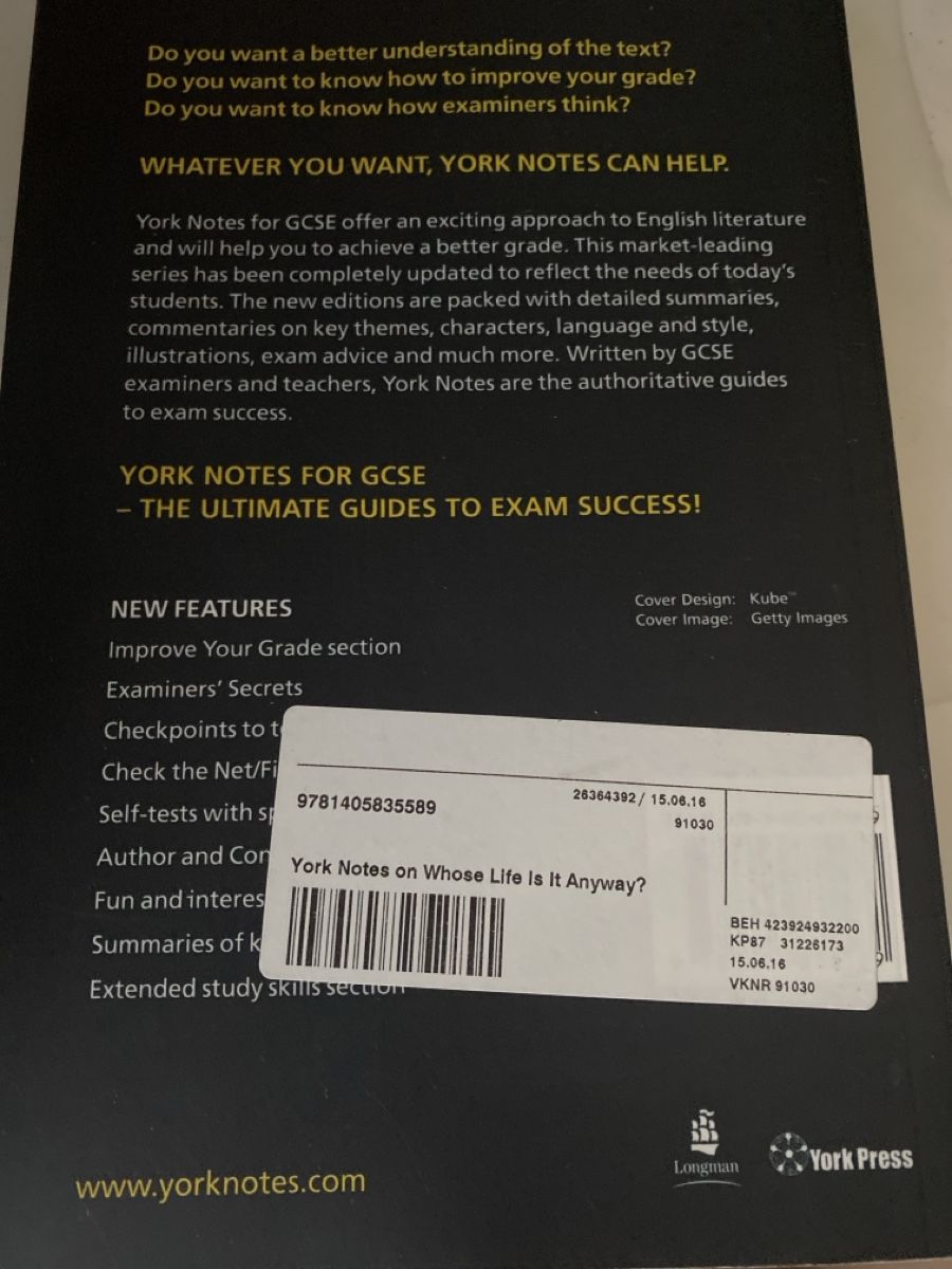 Bücher: Buch / York notes Whose Life Is It Anyways? – Neu (gemäss Beschreibung) aus Oberengstringen von yae_r67h 1