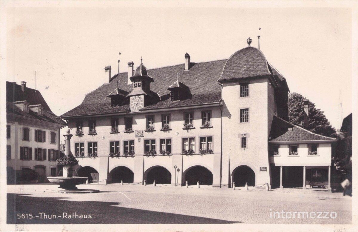 Cartoline postali: Thun BE // 1930 Altes Rathaus – Usato da Basel venduto da intermezzo12