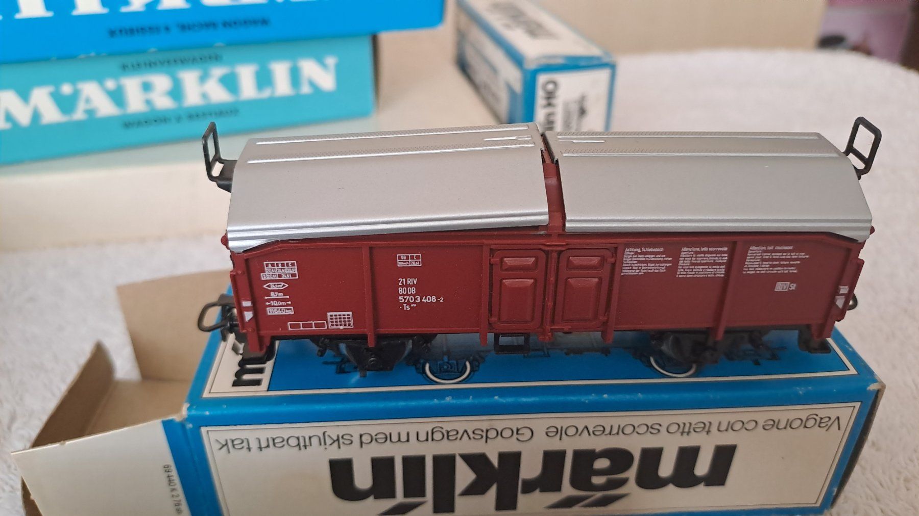Märklin Modellini di ferrovie: Märklin 10 verschiedene Güterwagen H0 WS/20 – Usato da Winterthur venduto da Riebeli333 4