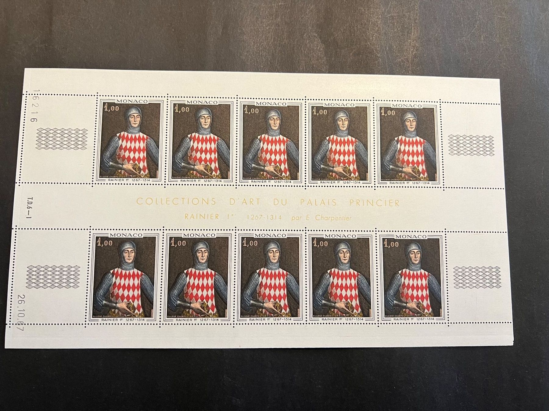 Tous les timbres: Monaco 1967 Gemälde Rainer 1. Bogen **(142) – D'occasion à Hinwil par Sidi4