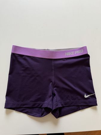 Nike Pro athletic shorts, women’s size L, purple