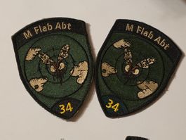Luftwaffe Abzeichen Duo Badges M Flab Abt 34 neu Klett