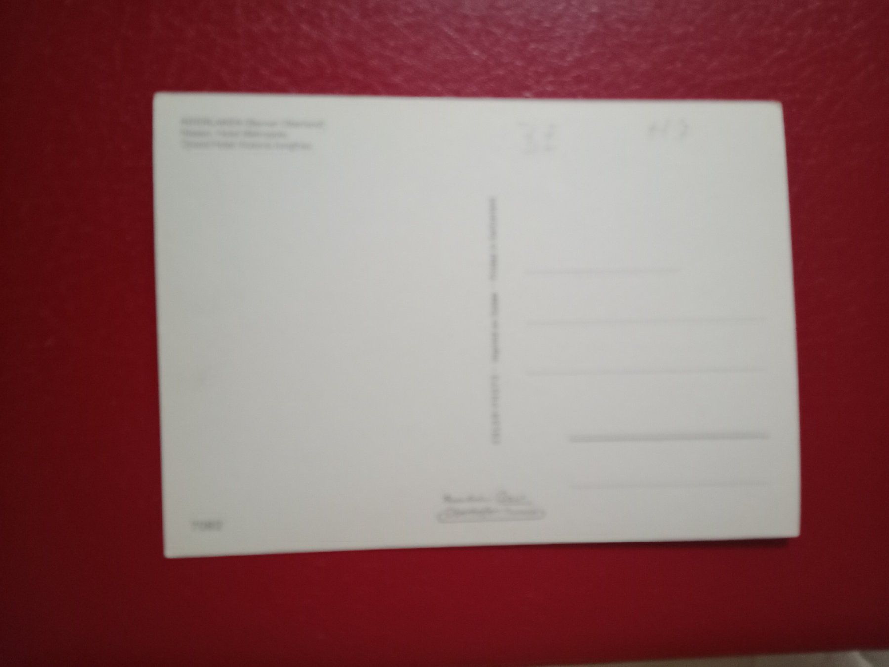 Cartoline postali: Interlaken Bern Hotels Niesen – Usato da Küttigen venduto da Melisch1000 1
