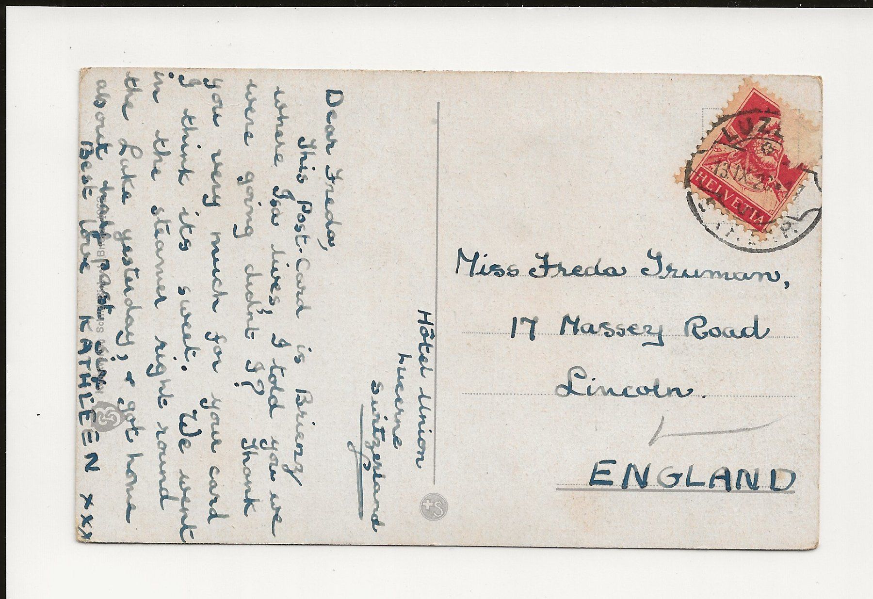 Ansichtskarten: AK 1920 Bienz Hasliberge – Gebraucht aus Greifensee von 315WDO 1