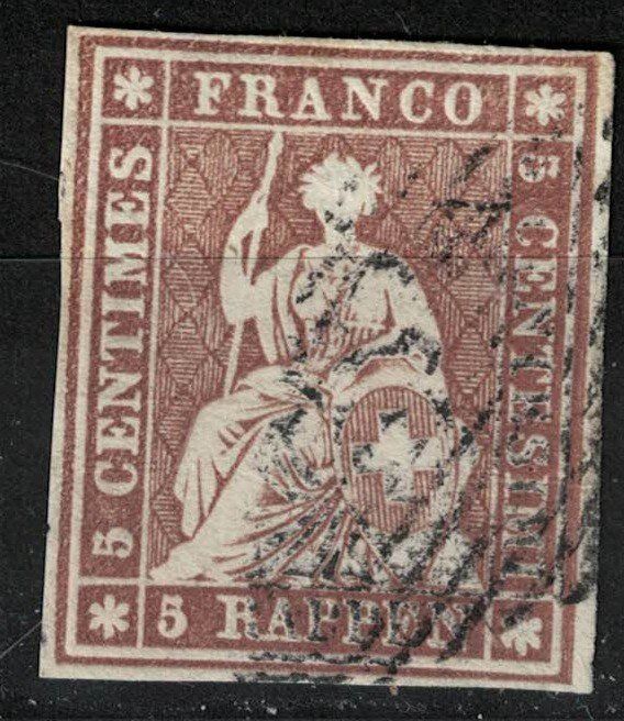 Alle Briefmarken: Strubel 22C gestempelt – Gebraucht aus Bern von bae_958f