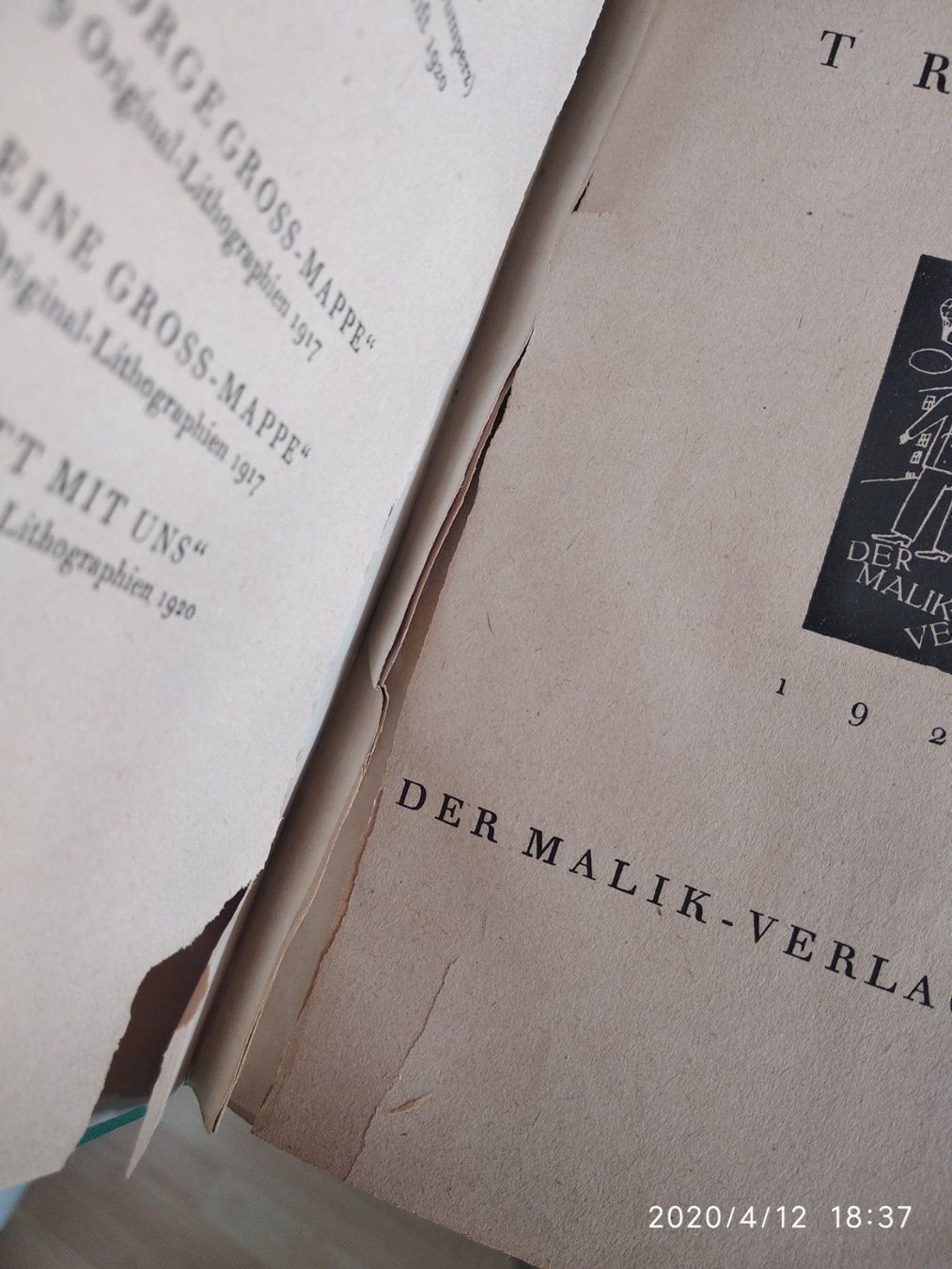 Bücher: GEORGE GROSZ - WIELAND HERZEFELD – Gebraucht aus Goldach von Gaip 3
