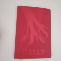 von Bally edles Goldrand Notizbuch in stabiler Karton Box
