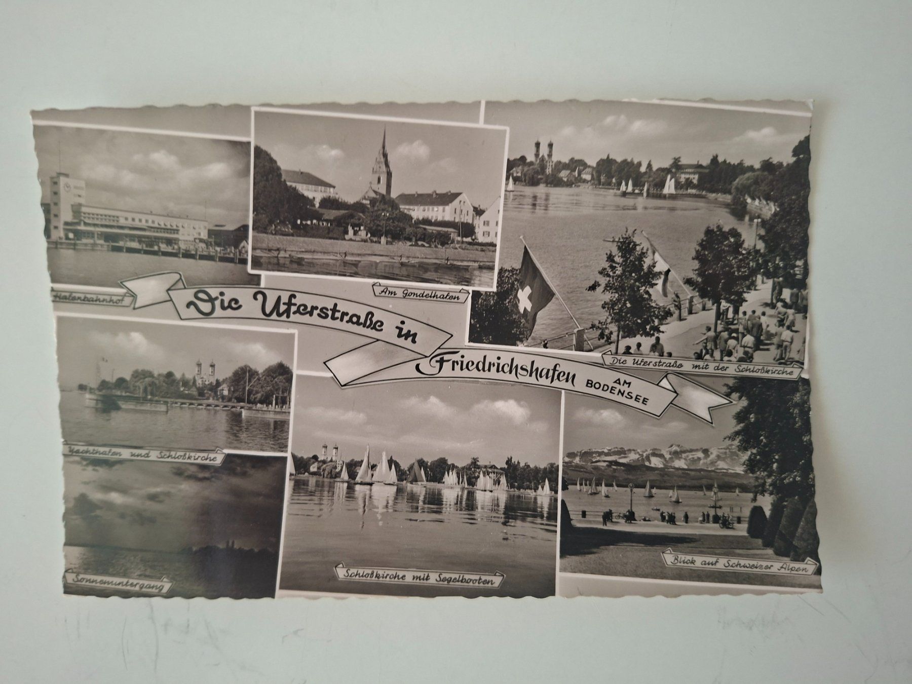 Cartoline postali: 4 Ansichtskarten  Friedrichshafen am Bodensee  echt Foto – Usato da Zürich venduto da Daniel517 1