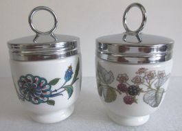 2 Egg Coddler, Royal Worcester, für je 1 Ei, Top Zustand