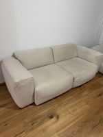 Sofa 2-Sitzer Stoff hellbeige guter Zustand gebraucht