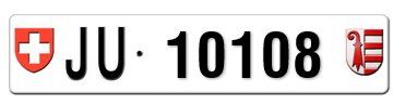 Insegne: Plaques auto JU 10108 – Nuovo e nell'imballaggio originale da Delémont venduto da OVJ