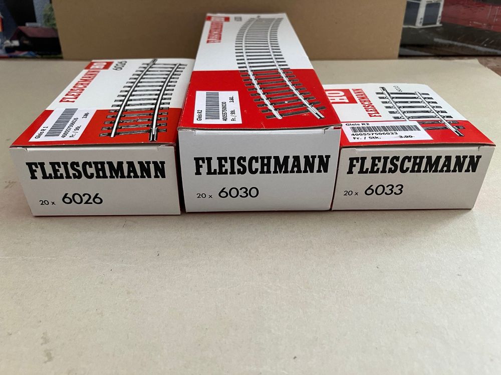 Fleischmann Modelleisenbahnen: Konvolut Fleischmann MODELL-GLEIS, H0 GS – Neu (gemäss Beschreibung) aus Neuendorf von sitek071 1