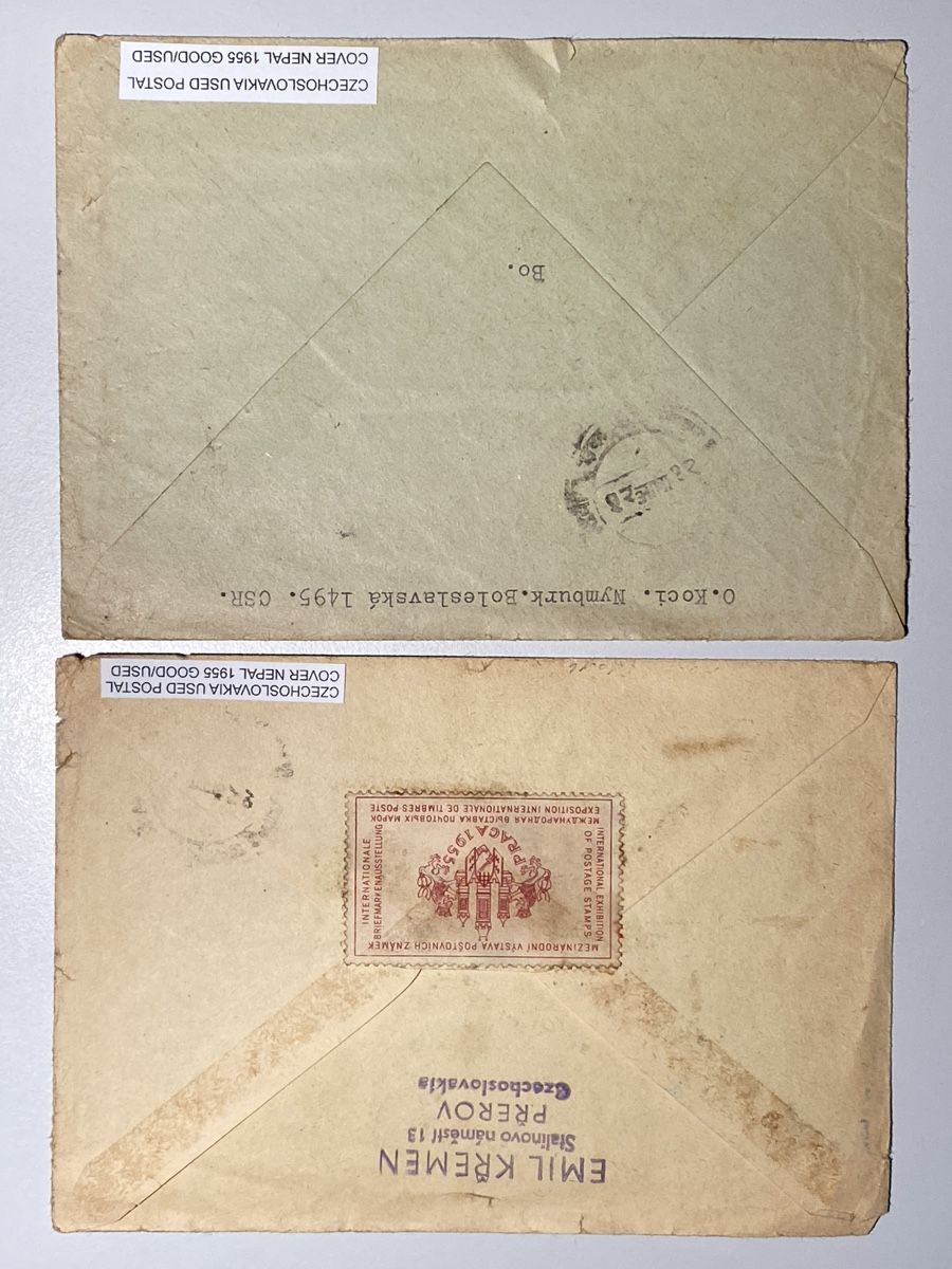 Tutti i francobolli: Nepal 1955, 2 Briefumschläge – Usato da Emmenbrücke venduto da Raro-Valioso 1
