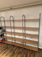 Bücherregal Metall Holz Kombination 5 Segmente gebraucht