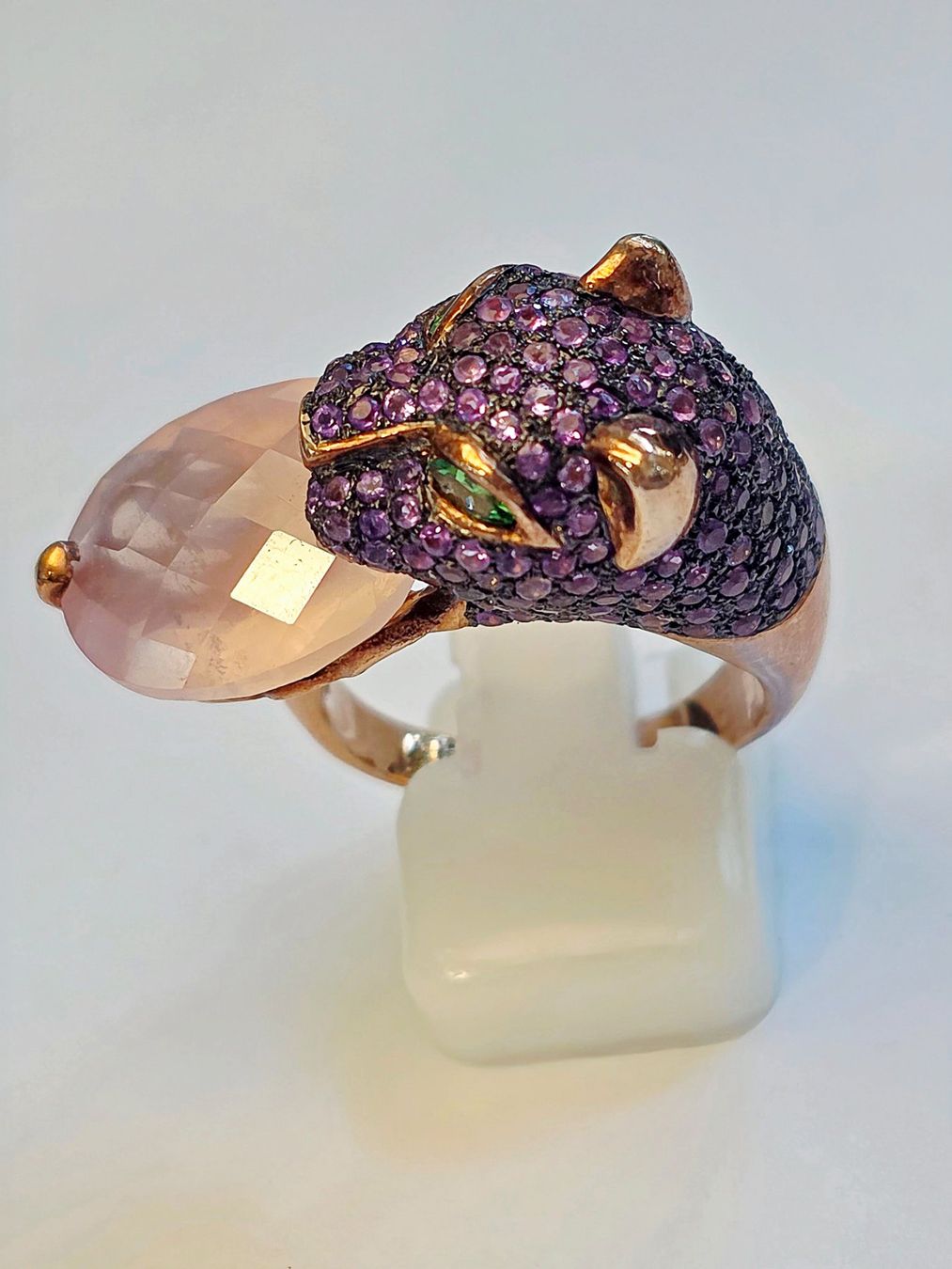 Anelli: Ring Panther Roséquarz Lila Amethiste Grösse 54 – Nuovo (secondo la descrizione) da Zürich venduto da benedikt12 3