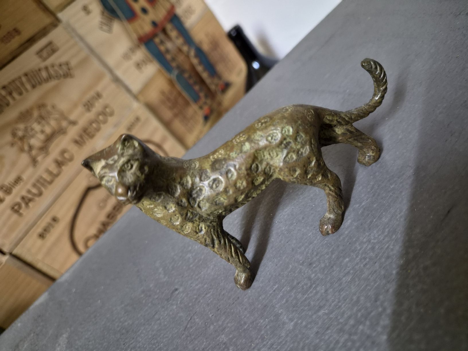 Statuette: Leoparden Figur aus Messing – Usato da Wetzikon ZH venduto da Tothart 2