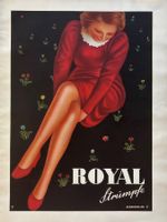 Leo Keck (1906-1987), Royal Strümpfe Wil, Vintage Reklame