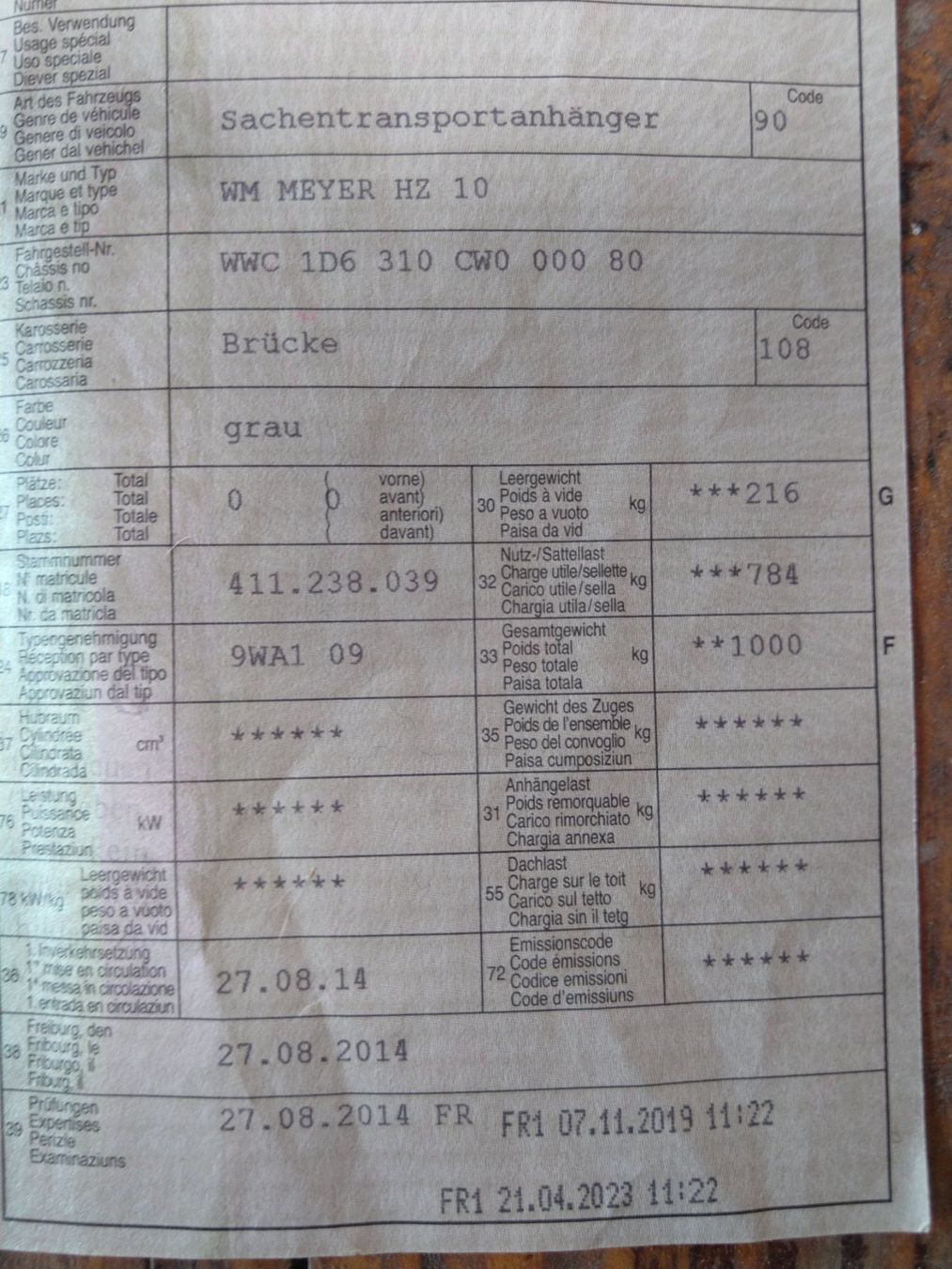 Wm Meyer Remorques: Autoanhänger – D'occasion à Alterswil FR par piller02