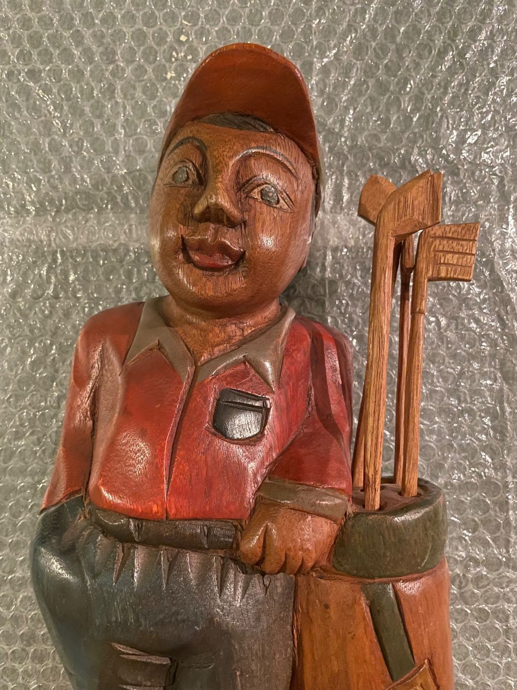 Sculture & Statue: Statue golfeur en bois – Nuovo (secondo la descrizione) da Genève venduto da flocon06 5