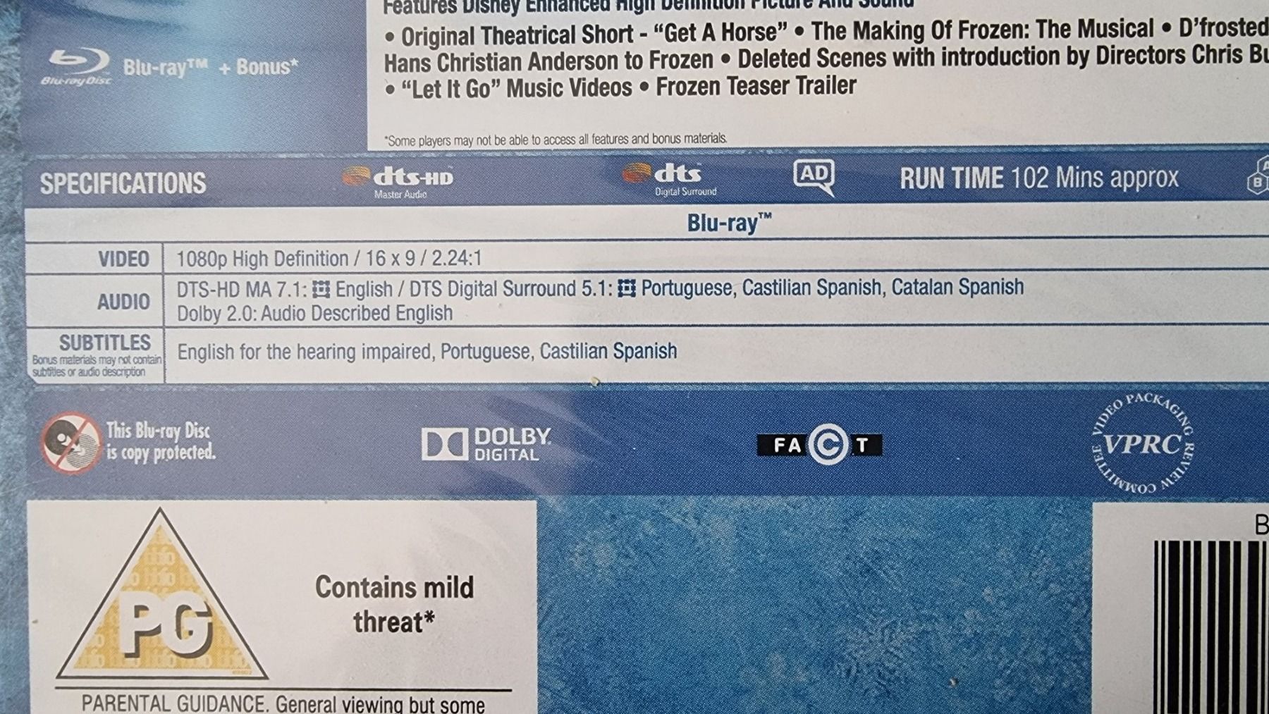 Tous les DVDs: Blu Ray Frozen / Disney – Neuf avec emballage d'origine à Oetwil am See par fineli2 1
