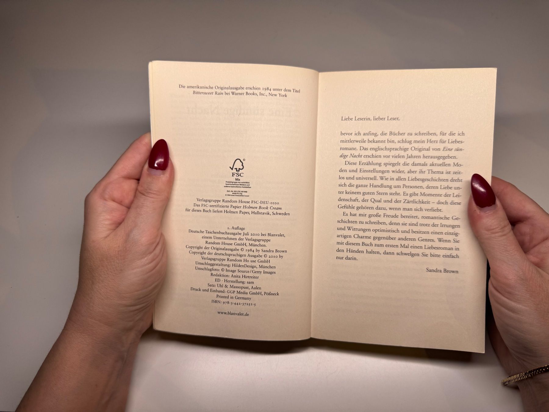 Bücher: ROMAN: Sandra Brown, Eine sündige Nacht – Gebraucht aus Grosswangen von Deutsche_Romane 3