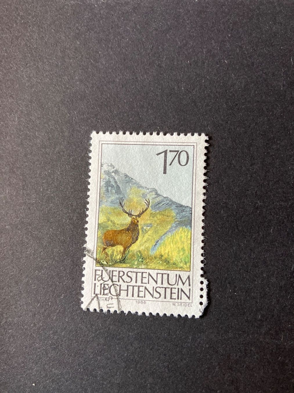 Alle Briefmarken: FL 1986 Jagd Brunfthirsch – Gebraucht aus Cunter von Bicasi58