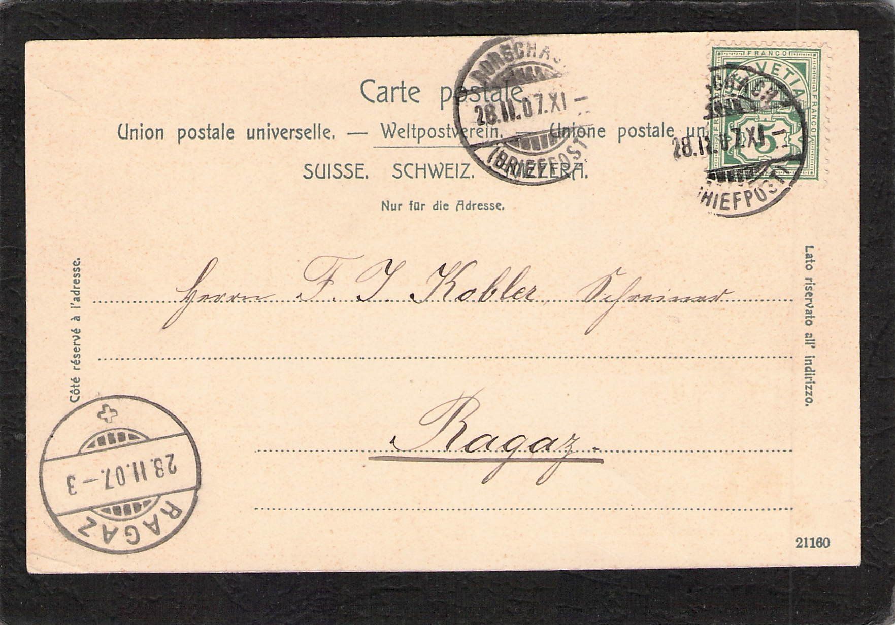 Cartoline postali: Schönengrund AR , Bleicherei , gel. 1907 – Usato da Reichenburg venduto da Pipo-67 1