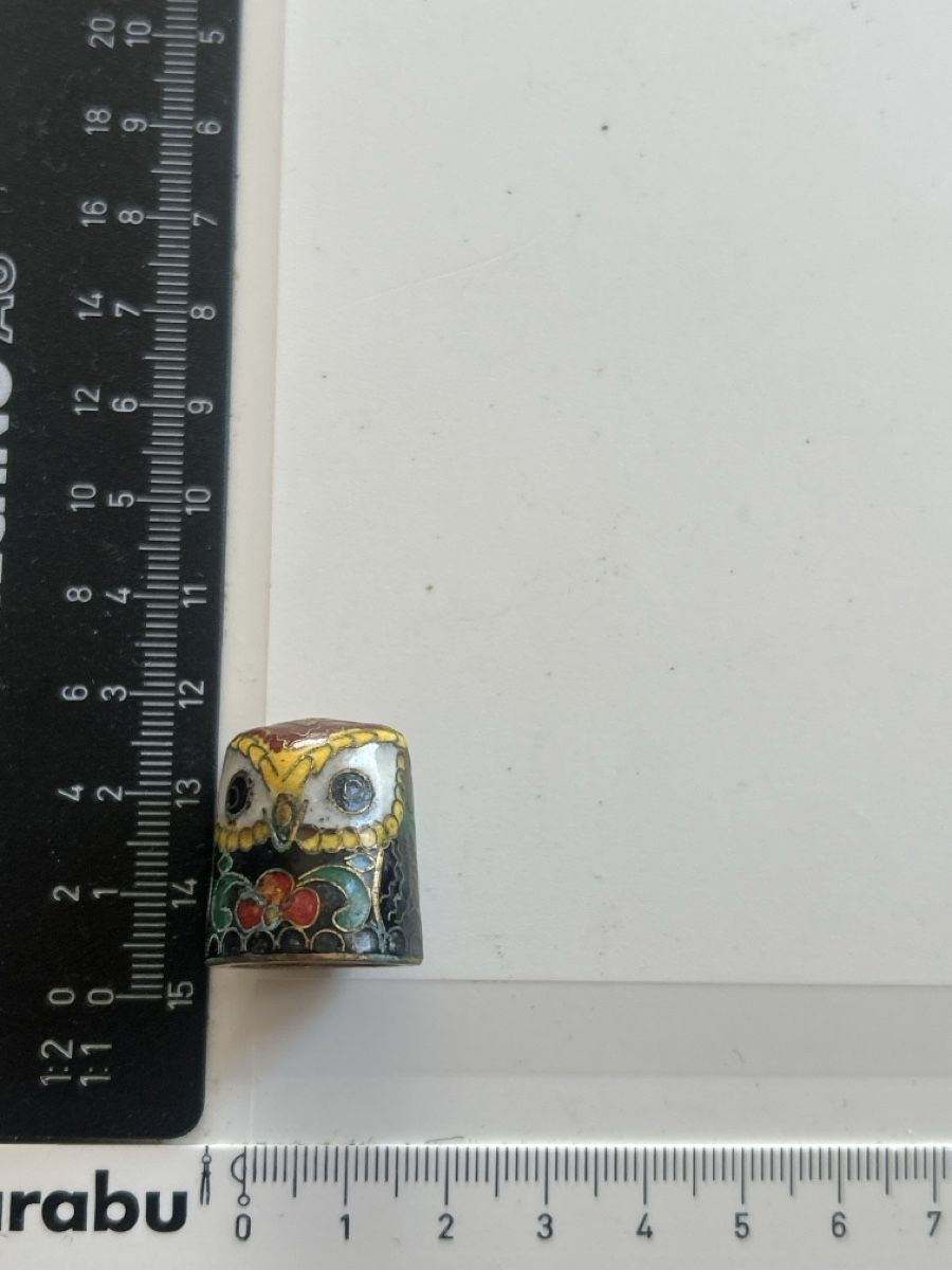 Ditali: Fingerhut Eule Cloisonné Emaille Souvenir(S35) – Usato da Neuenhof venduto da SchnaeppliAllerlei 2