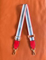 Schulterriemen für Handtaschen (Rot-Weiss-Grau)