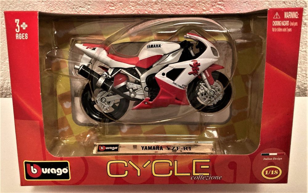 bBurago CYCLE YAMAHA YZF-R1 - 1/18 NEU Motorrad Töff Bike (Neu und ...