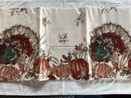 Harvest Turkey Tablecloth - Autumn Thanksgiving Fall Decor!