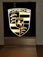 Porsche Wappen Glasbild beleuchtet, Rarität, Zustand Top!