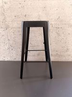 Schwarzer Barhocker aus Metall, Industrial Design