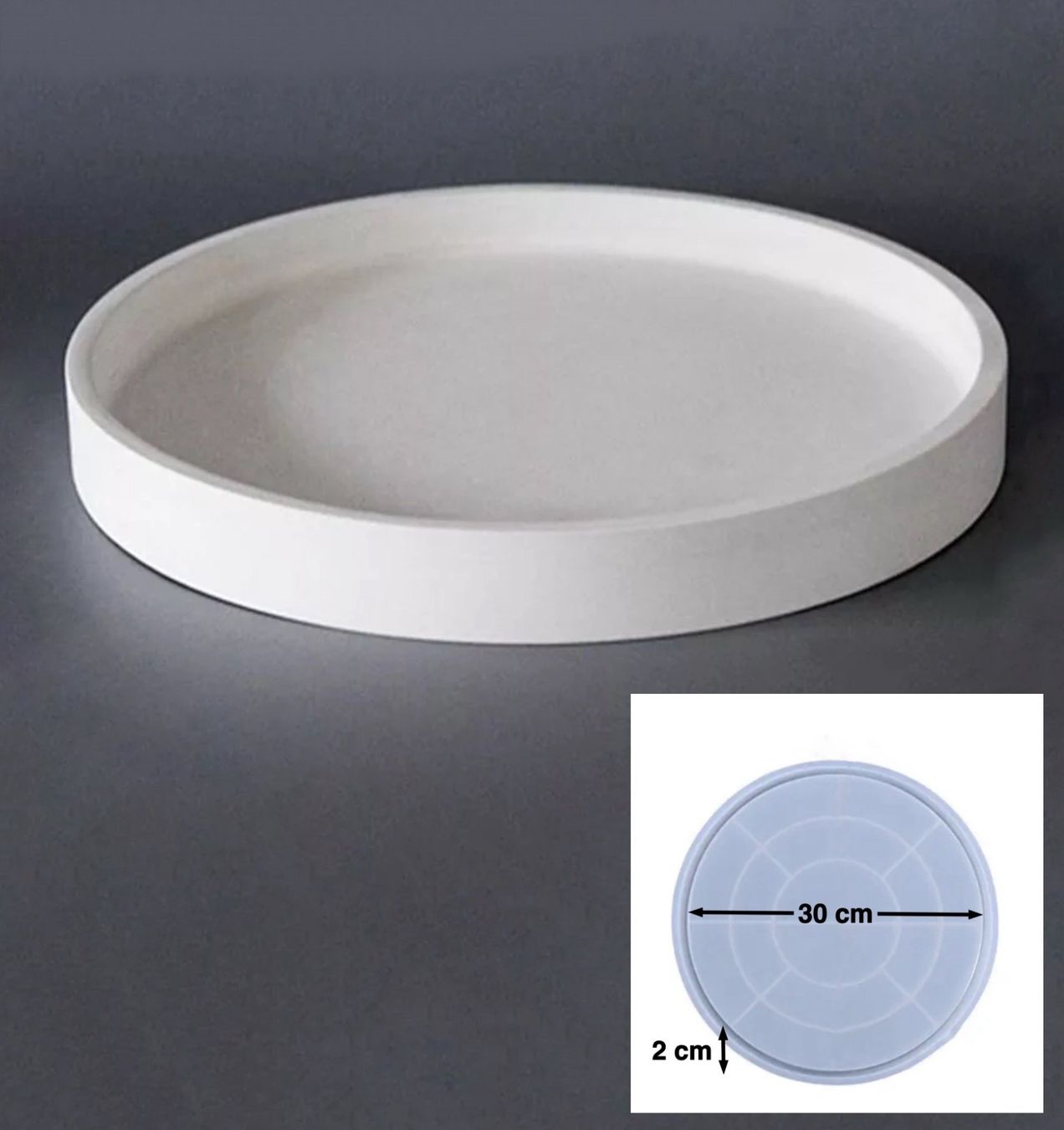 Backformen: Giessform Silikonform Teller 30 cm – Neu und originalverpackt aus Kaltbrunn von schere-stein-papier